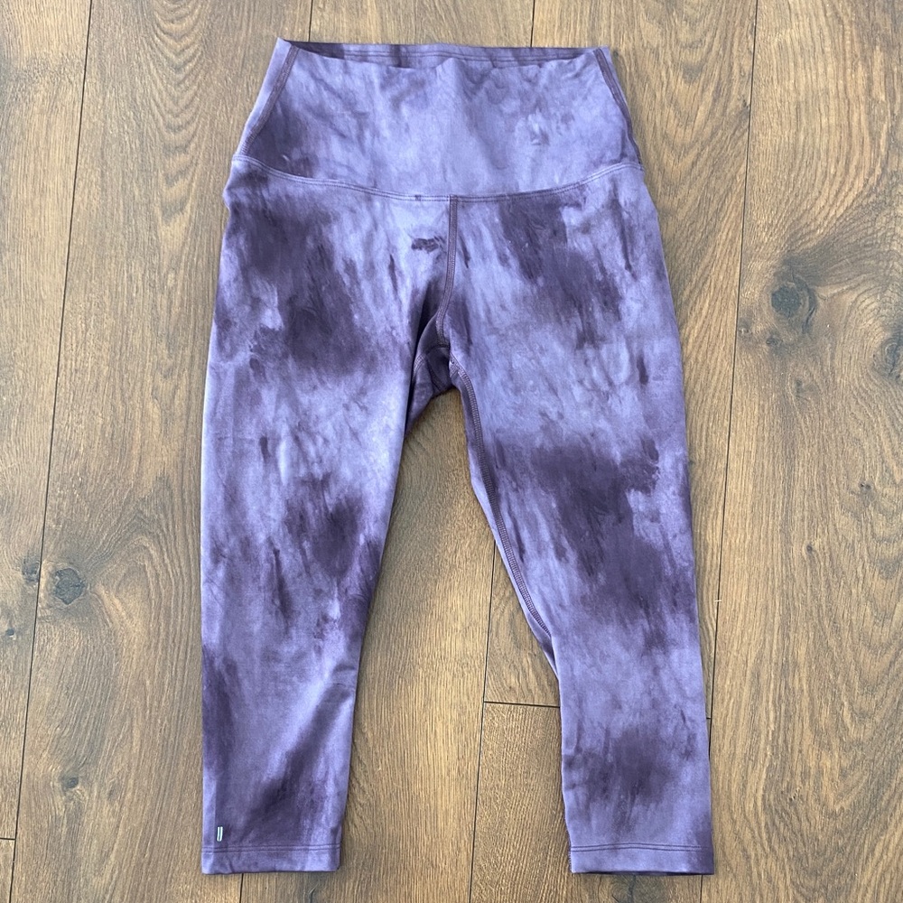 NOBULL High Rise Crop Training Tight Women’s Small Purple Tie Dye Performance Ac